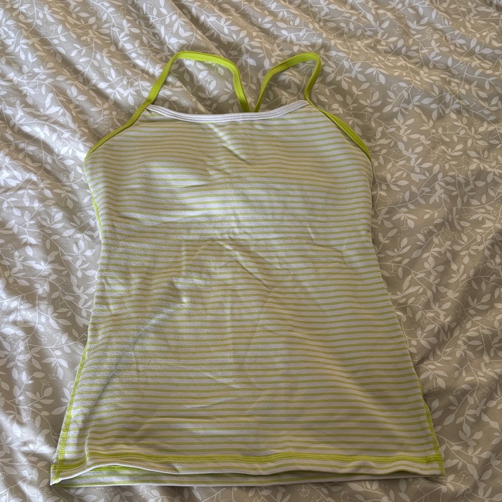 Striped Tank Top with Neon Accents